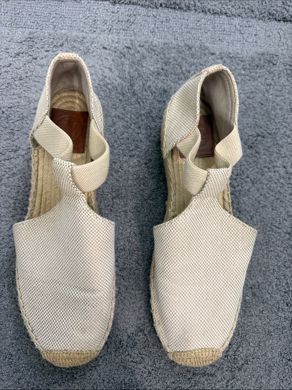 Tory Burch  Natural Color Catalina  Espadrille Wedge Sandals